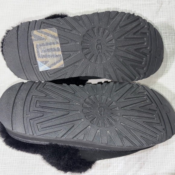 UGG Disquette Sz 7 Women's Black Shearling Slide Slippers Platform shoes - Picture 6 of 7